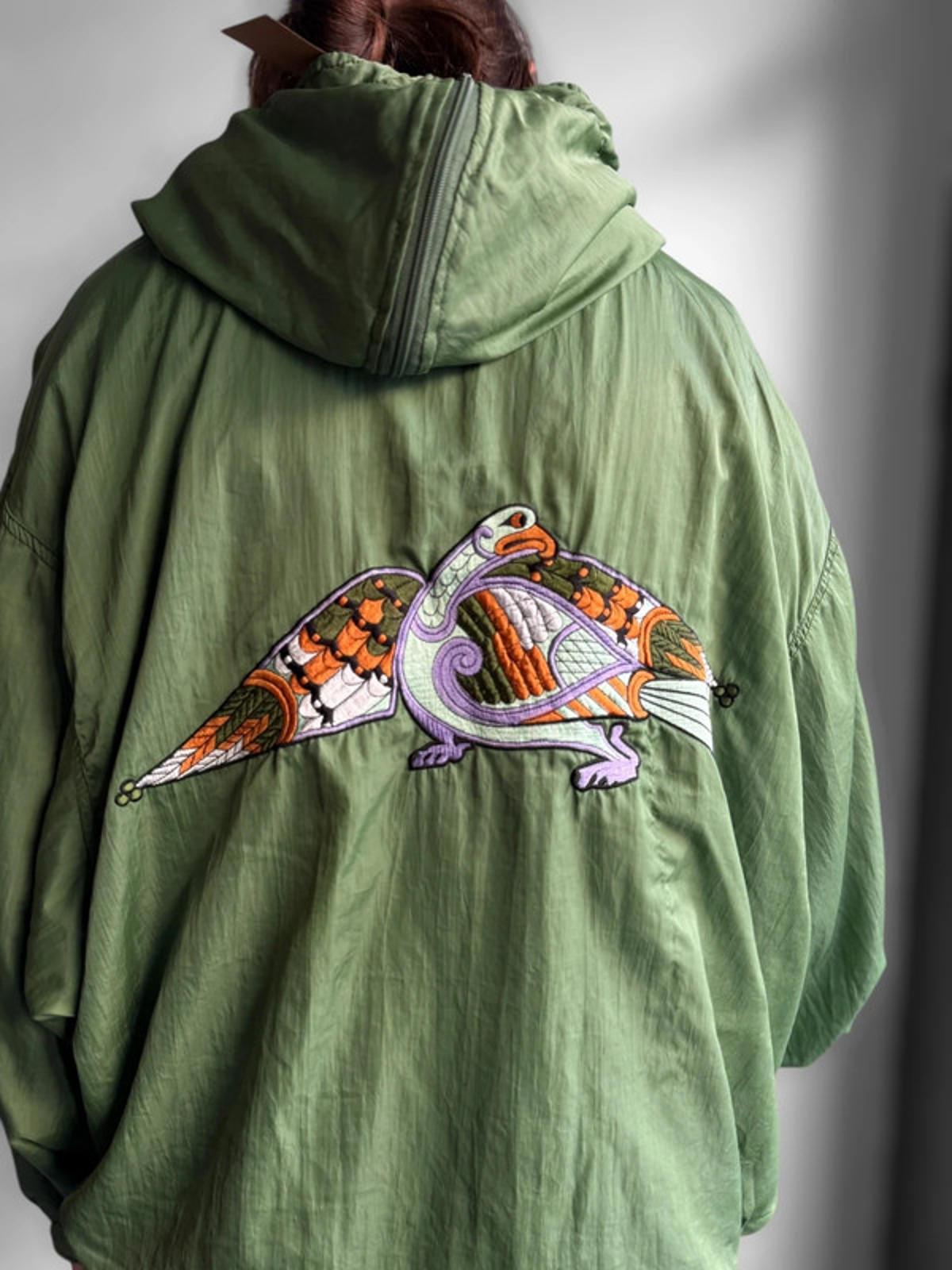 Vintage Reversible Utility Smock Hooded Jacket XXL