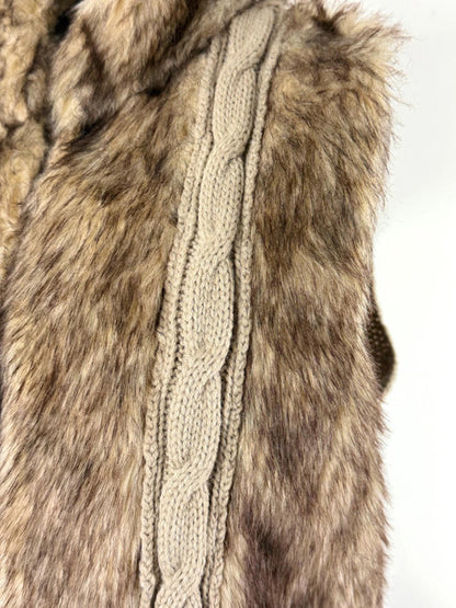 Y2K Faux Fur Afghan Waistcost Size 14