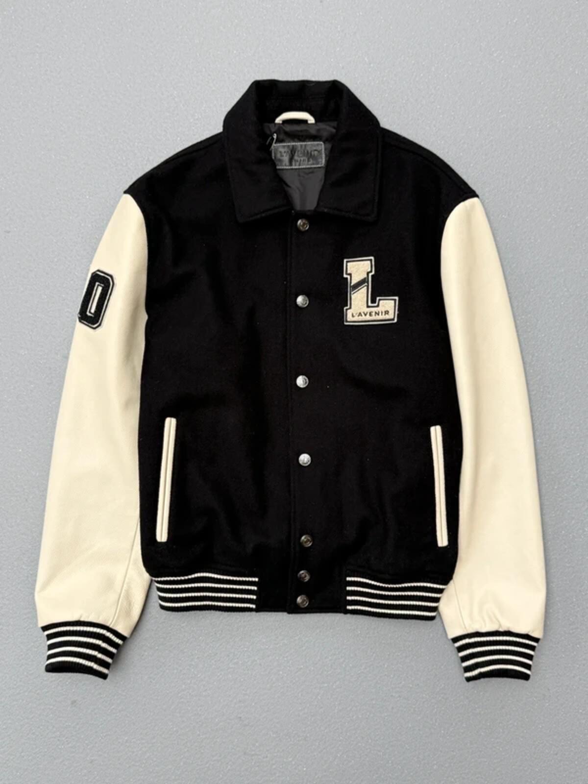 L’avenir Skins Lamb Leather Varsity Jacket Large