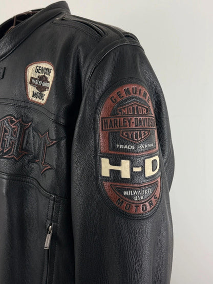 Harley Davidson Leather Biker Jacket XXL