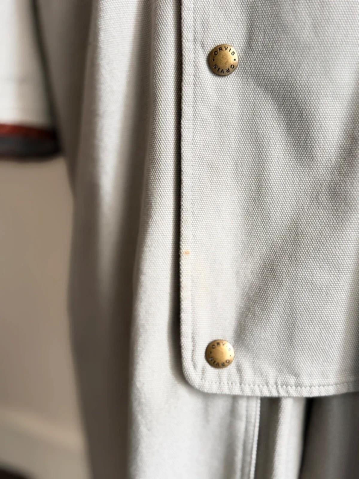 Orvis Vintage Canvas Trenchcoat Men’s Large Grey