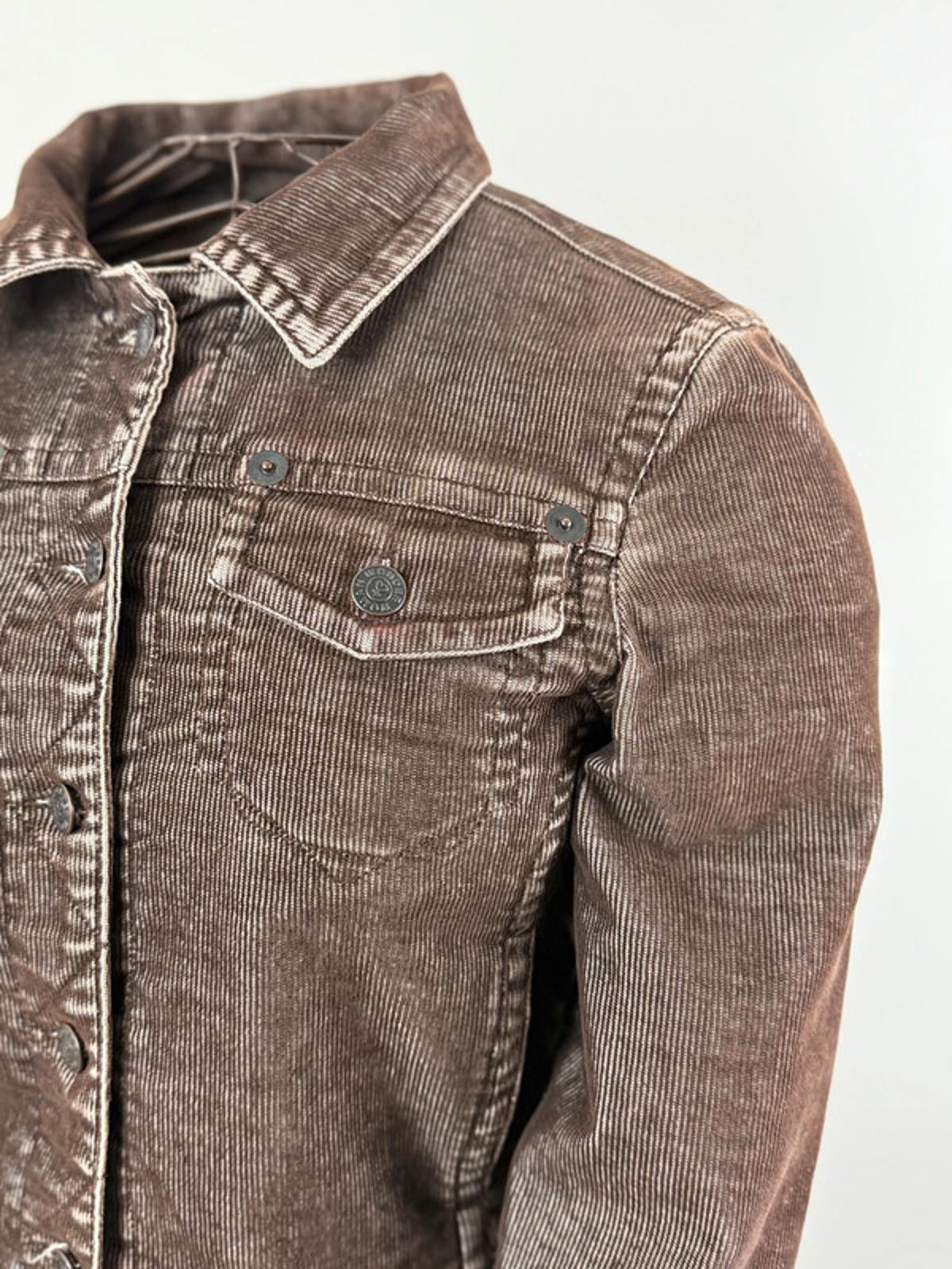 Y2K Cropped Cord Jacket XS