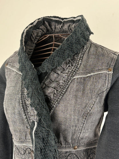 Y2K Cropped Gothic Blazer Jacket XS