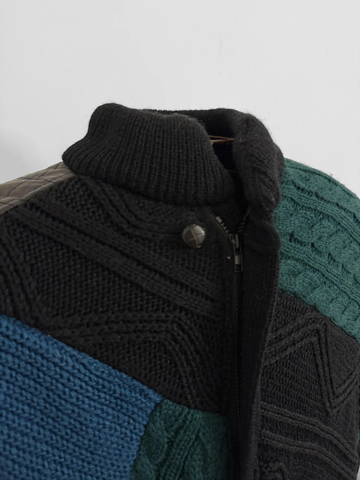 80s Bomber Jacket Knitted Vintage XL