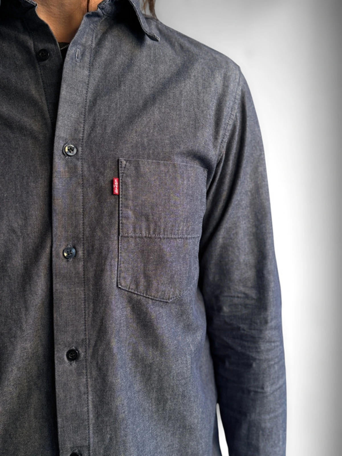 Levi’s 2000s Raw Denim Shirt Medium