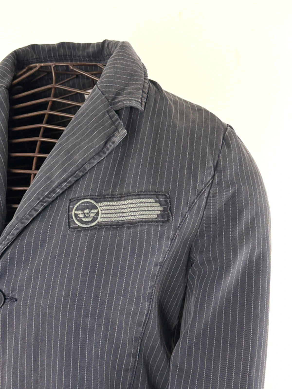 Armani Pinstripe Blazer Jacket Medium Ladies