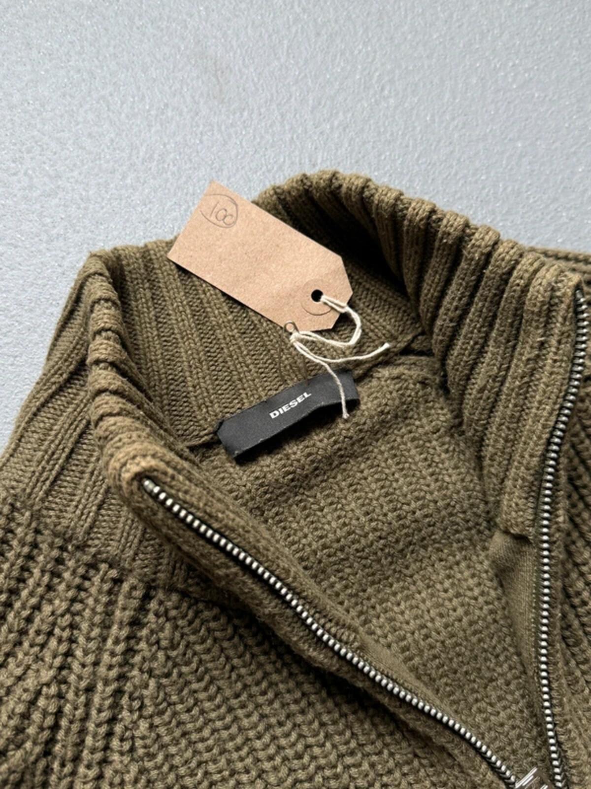 Diesel Archive Cropped Cable Knit Utility Jacket Small