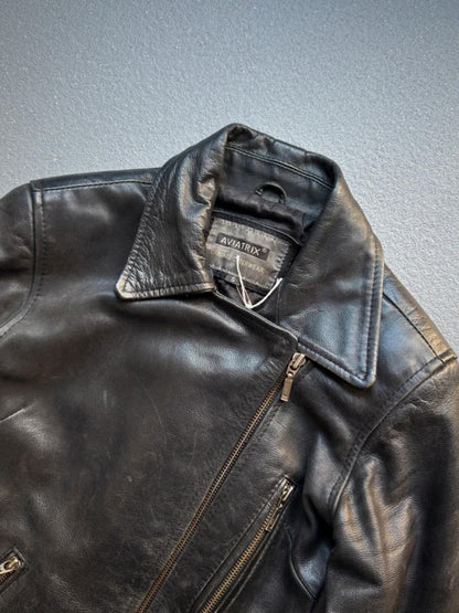 Ladies Leather Biker Jacket Vintage Small Perfecto