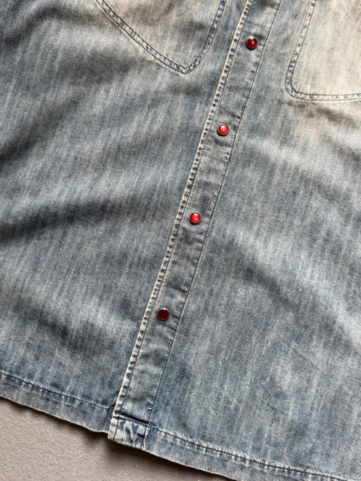 Armani 2000s Denim Utility Shirt Large Mens