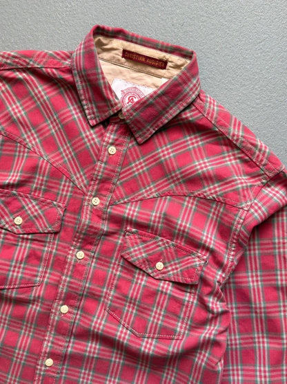 Christian Audigier Check Western Flannel Shirt Medium