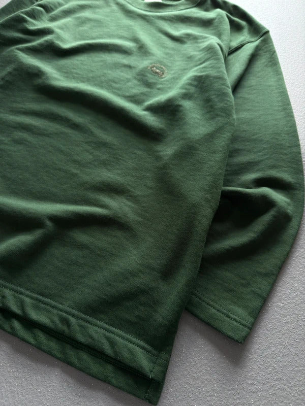 90s Fruit of The Loom Green Blank Sweatshirt Large