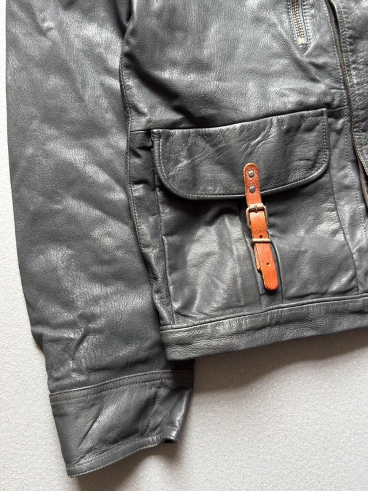 Paul Smith 2000s Leather Utility Jacket Large