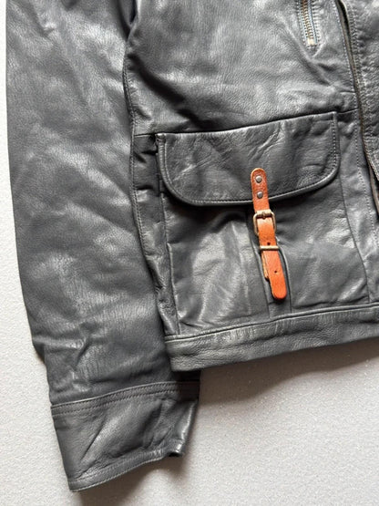 Paul Smith 2000s Leather Utility Jacket Large
