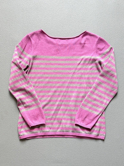 Seasalt Striped Poppy Top Size 16 Marina Style