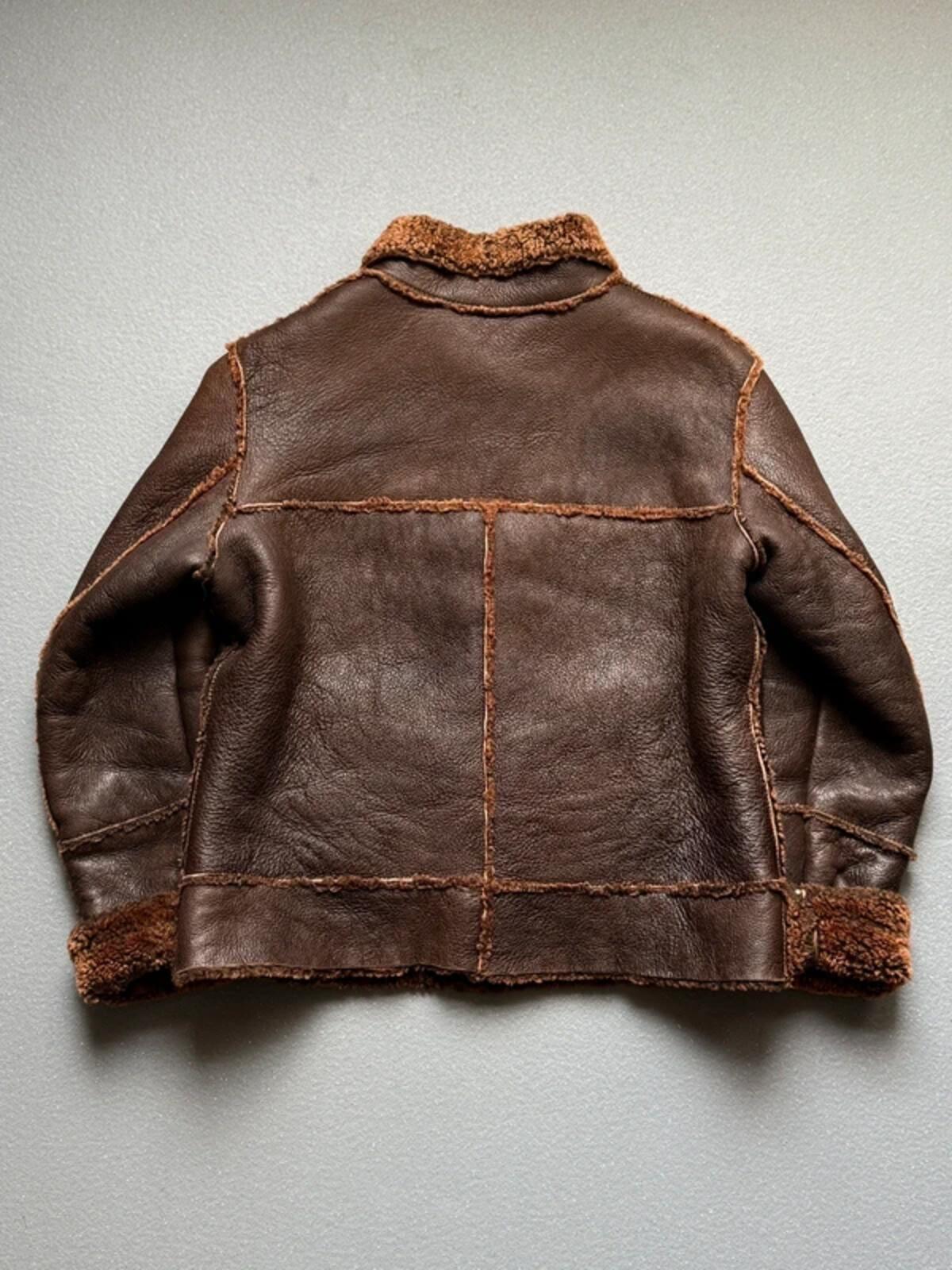 Vintage Flight Shearling Bomber Jacket Medium / Large 90s