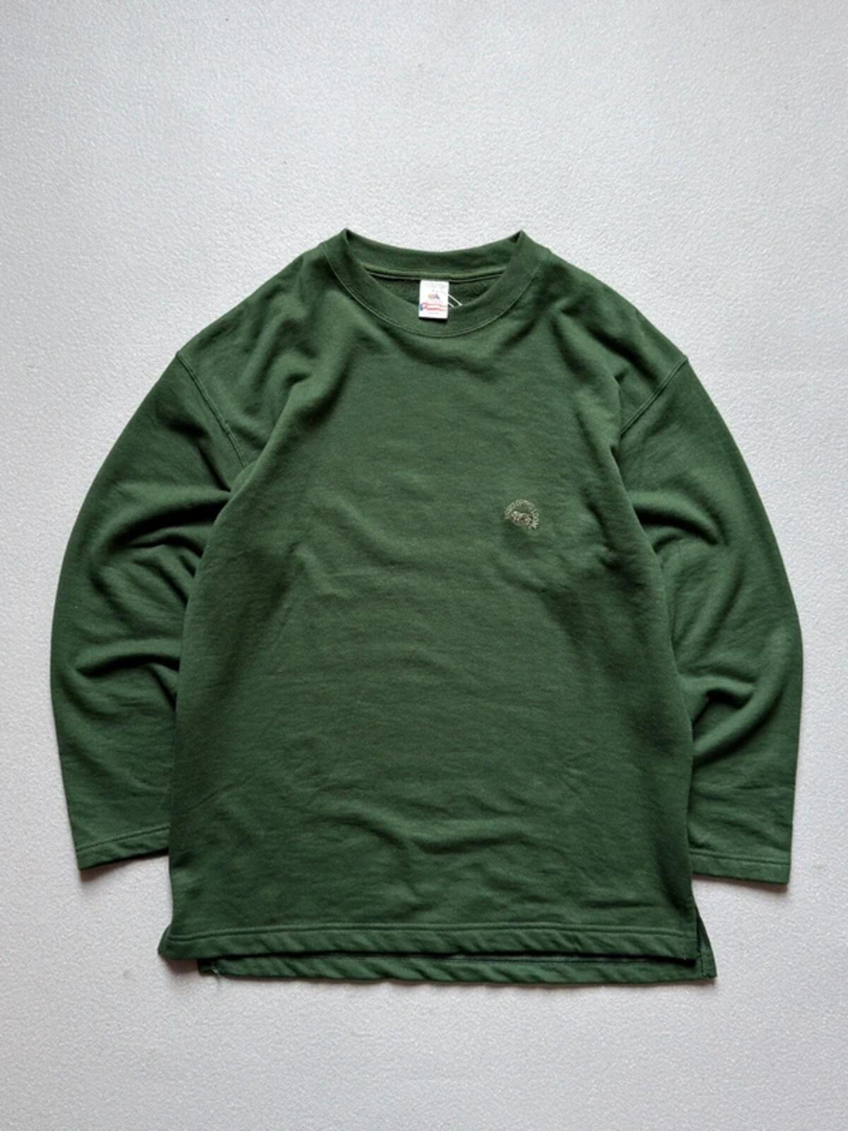 Vintage 90s Fruit of the Loom Blank Sweatshirt Dark Green Large