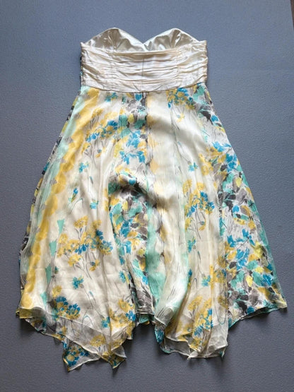 Y2K Monsoon Dress Boob Tube Maxi Floaty Size 16