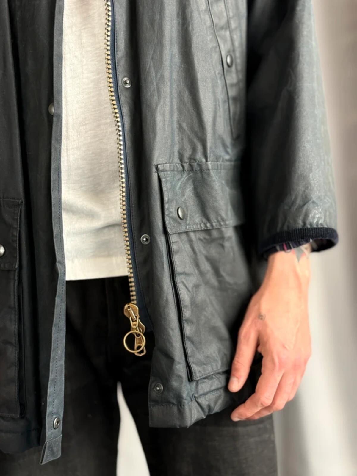 St Michael M&S Vintage Wax Coat Medium Navy