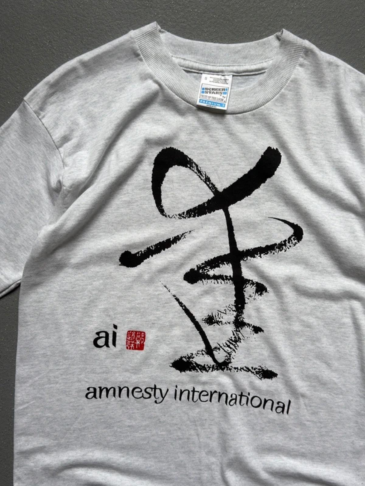 Vintage Single Stitch Amnesty International T Shirt Small