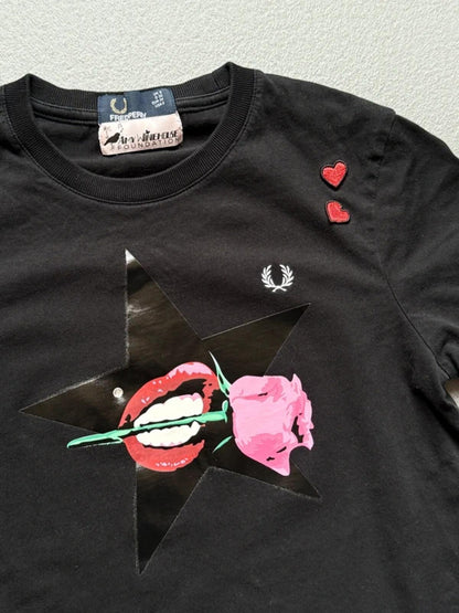 Fred Perry Amy Winehouse Baby Tee UK 6