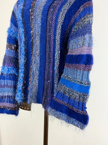 Handknit Beautiful Flared Cuff Sweater XL