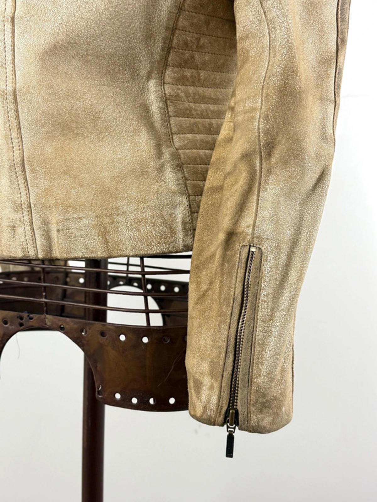 Distressed Look Y2K Perfecto Leather Jacket Size 12