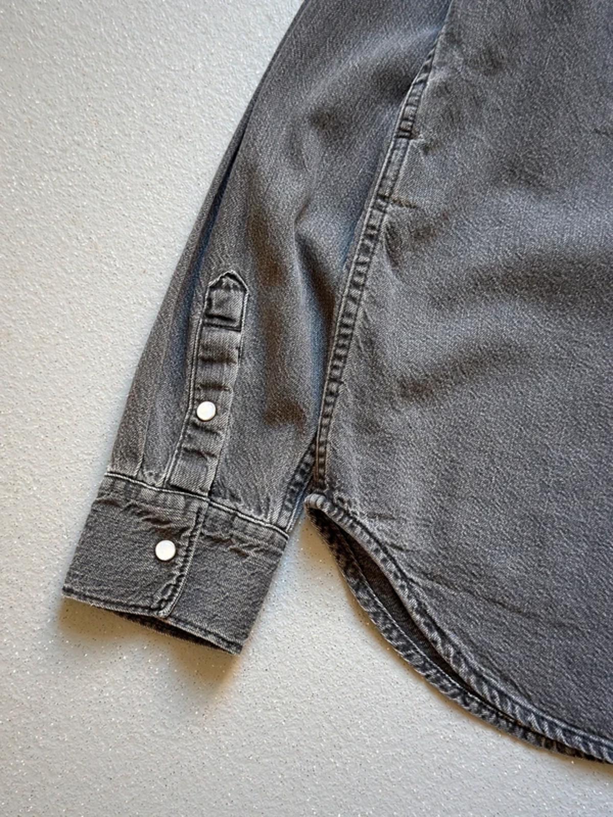 Levi’s Grey Pearl Snap Button Western Denim Shirt Medium