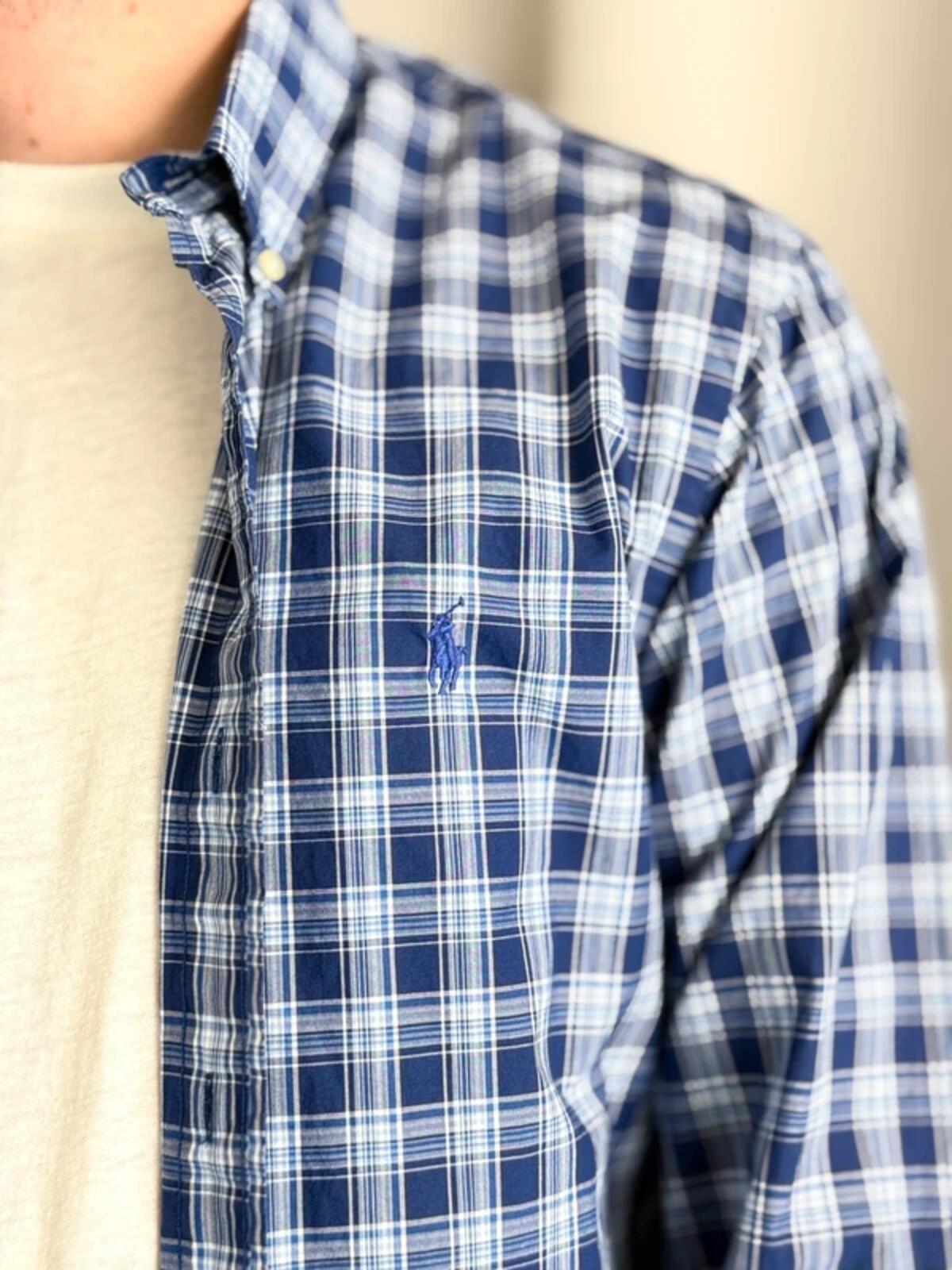 Polo Ralph Lauren Blue Check Shirt Medium