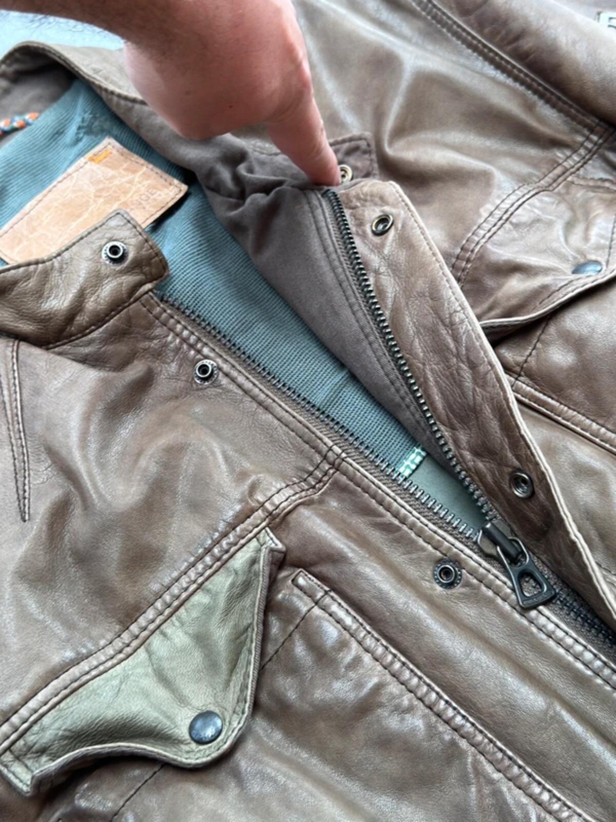 Hugo Boss Trialmaster Style Leather Jacket Large/XL