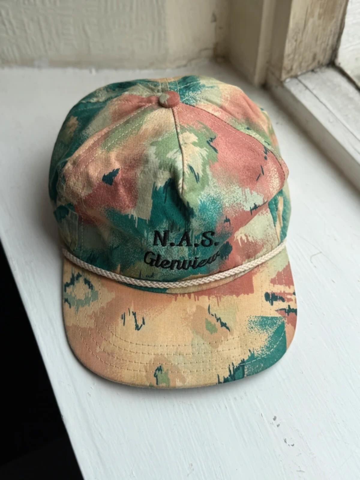 Vintage Camo Print 80s SnapBack Cap