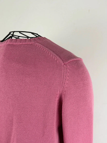 LL Bean V Neck Cotton Knit Sweater Small Medium