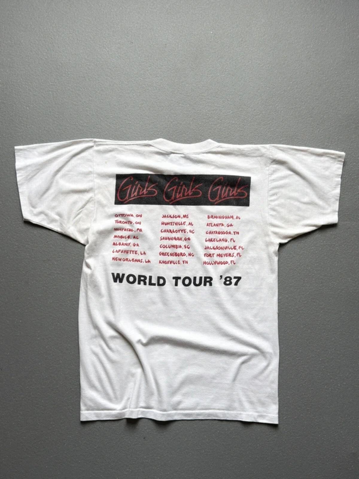 80s Motley Crue Girls Girls Girls Tour ‘87 T Shirt Medium