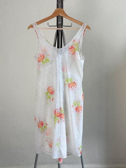 Y2K Pastel Slip Dress Small Floral