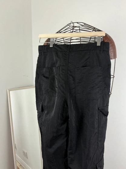 Y2K Baggy Cargo Nylon Trousers Size 10
