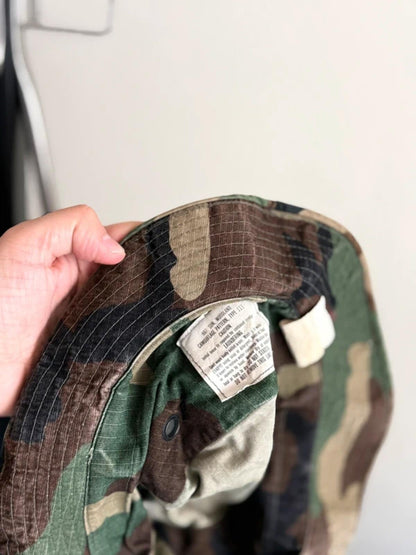 Vintage Army Camo Bush Bucket Hat 6 3/4