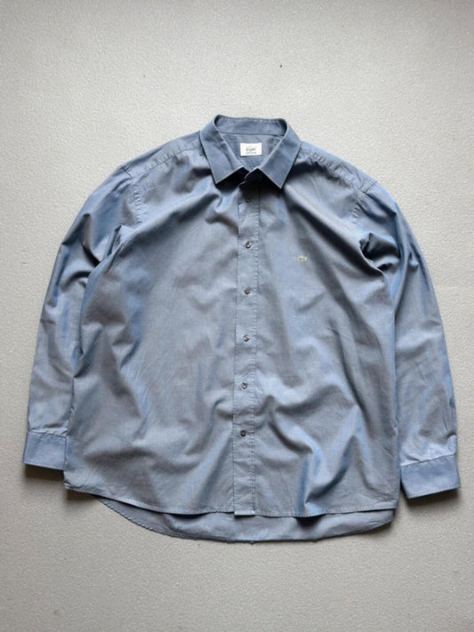 Lacoste 90s Iridescent Blue Grey Shirt XL
