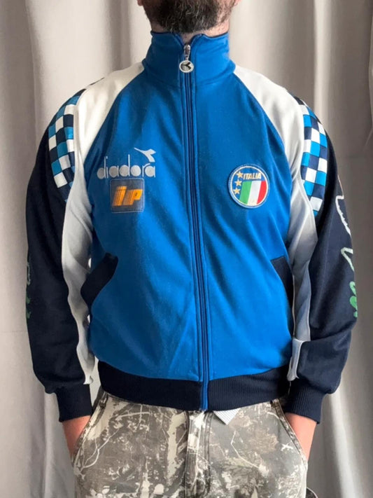 80s Italy Football Team Diadora Track Jacket Medium