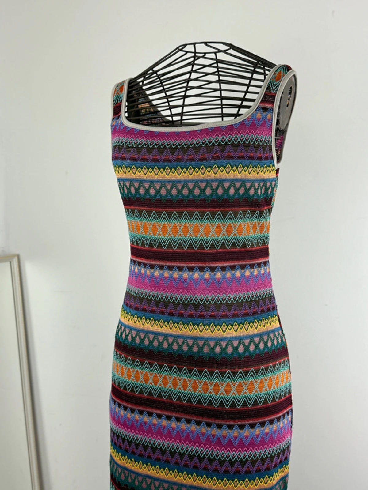 90s Sleeveless Long Woven Dress Medium