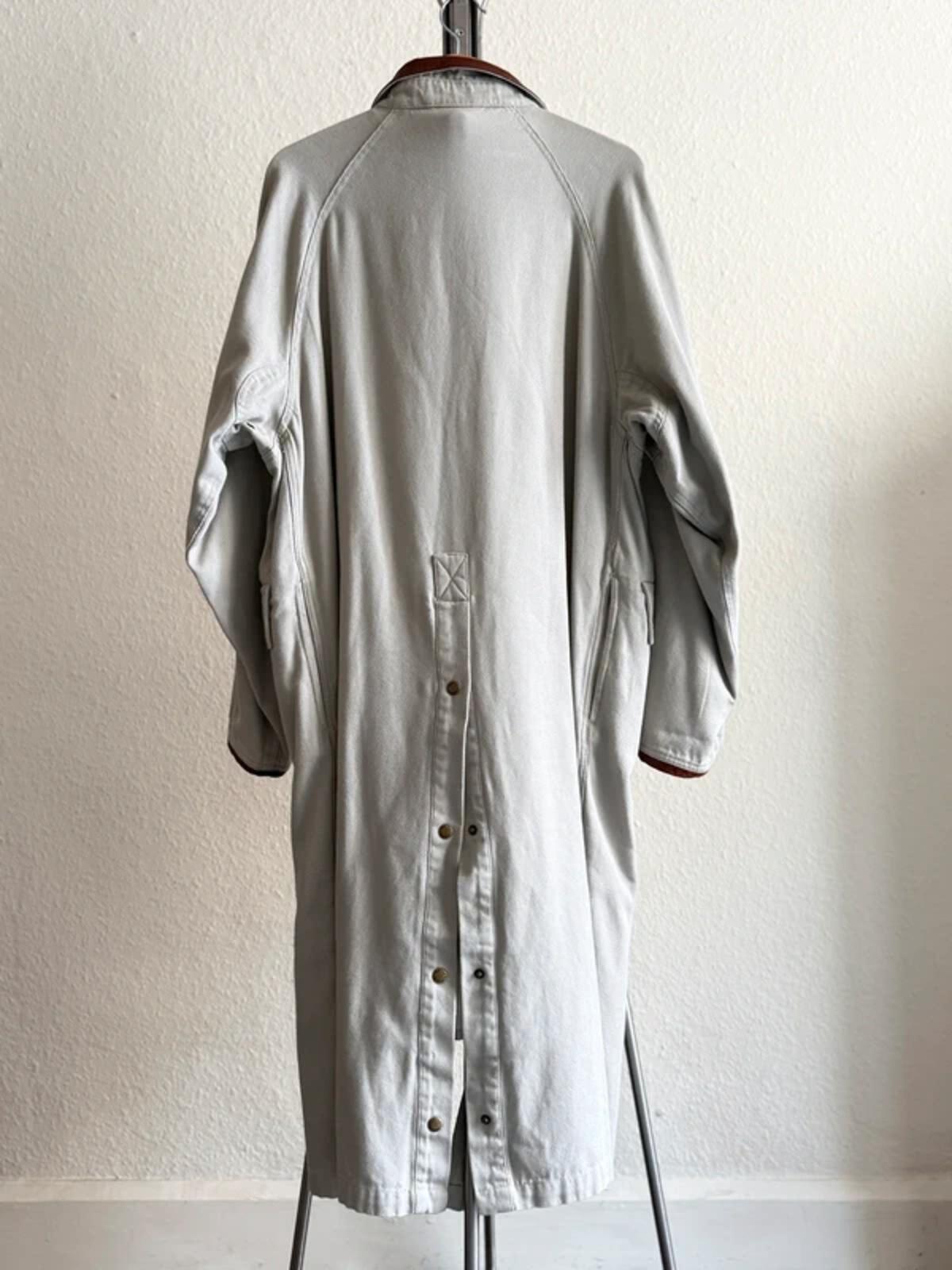 Orvis Vintage Canvas Trenchcoat Men’s Large Grey