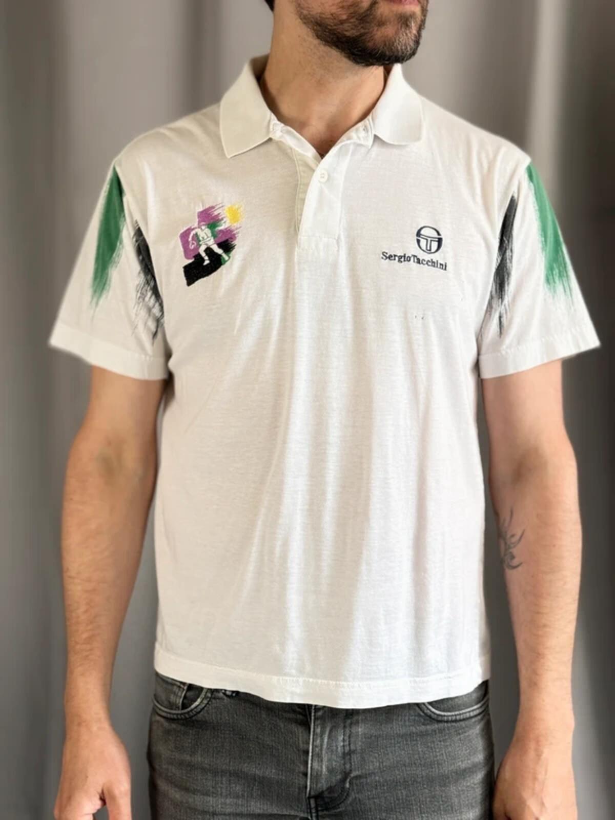 Sergio Tacchini 80s Polo Shirt Medium