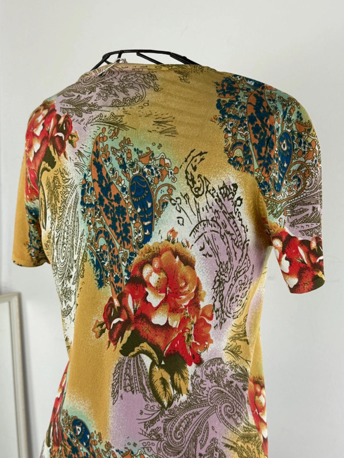 Vintage Floral T Shirt Y2K Baby Tee Large