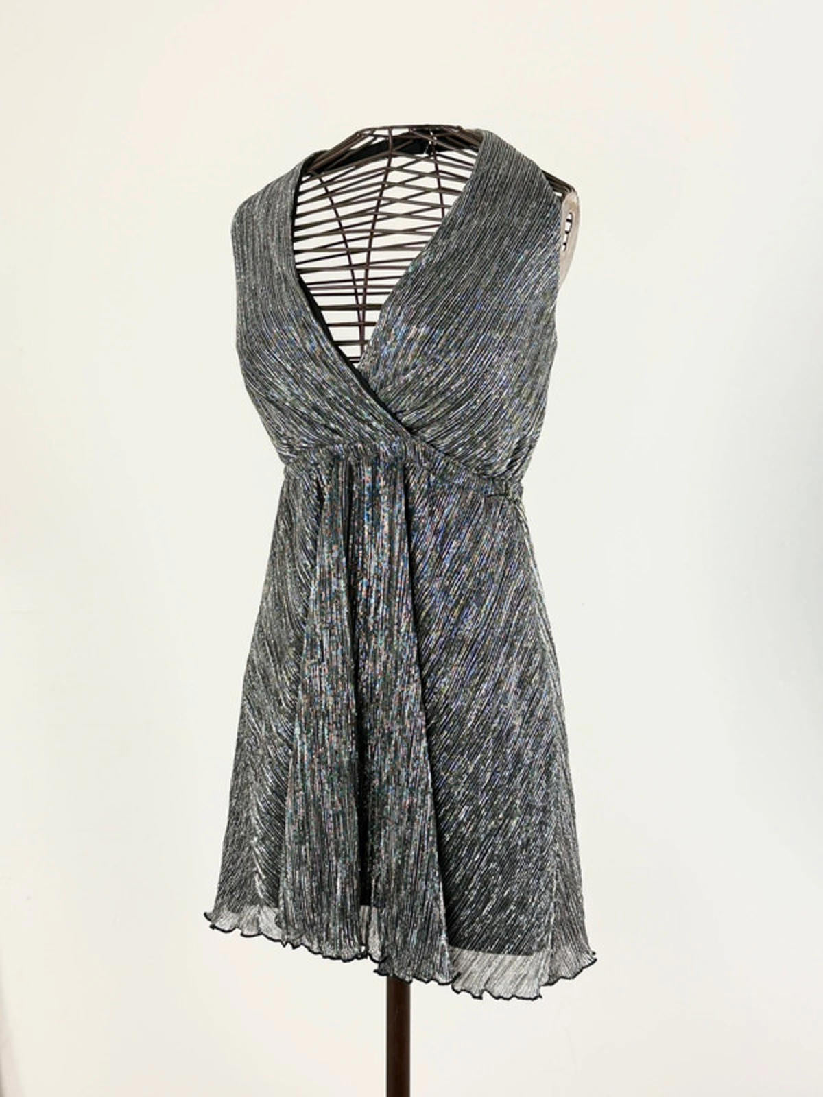 Metallic Backless Dress Size 4 Y2K Miss Selfridge