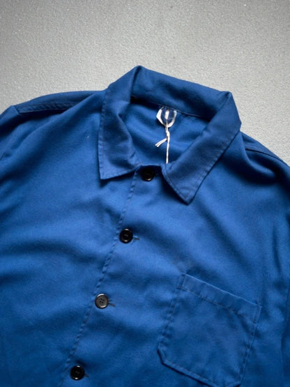Cobalt Blue Vintage French Work Jacket XL