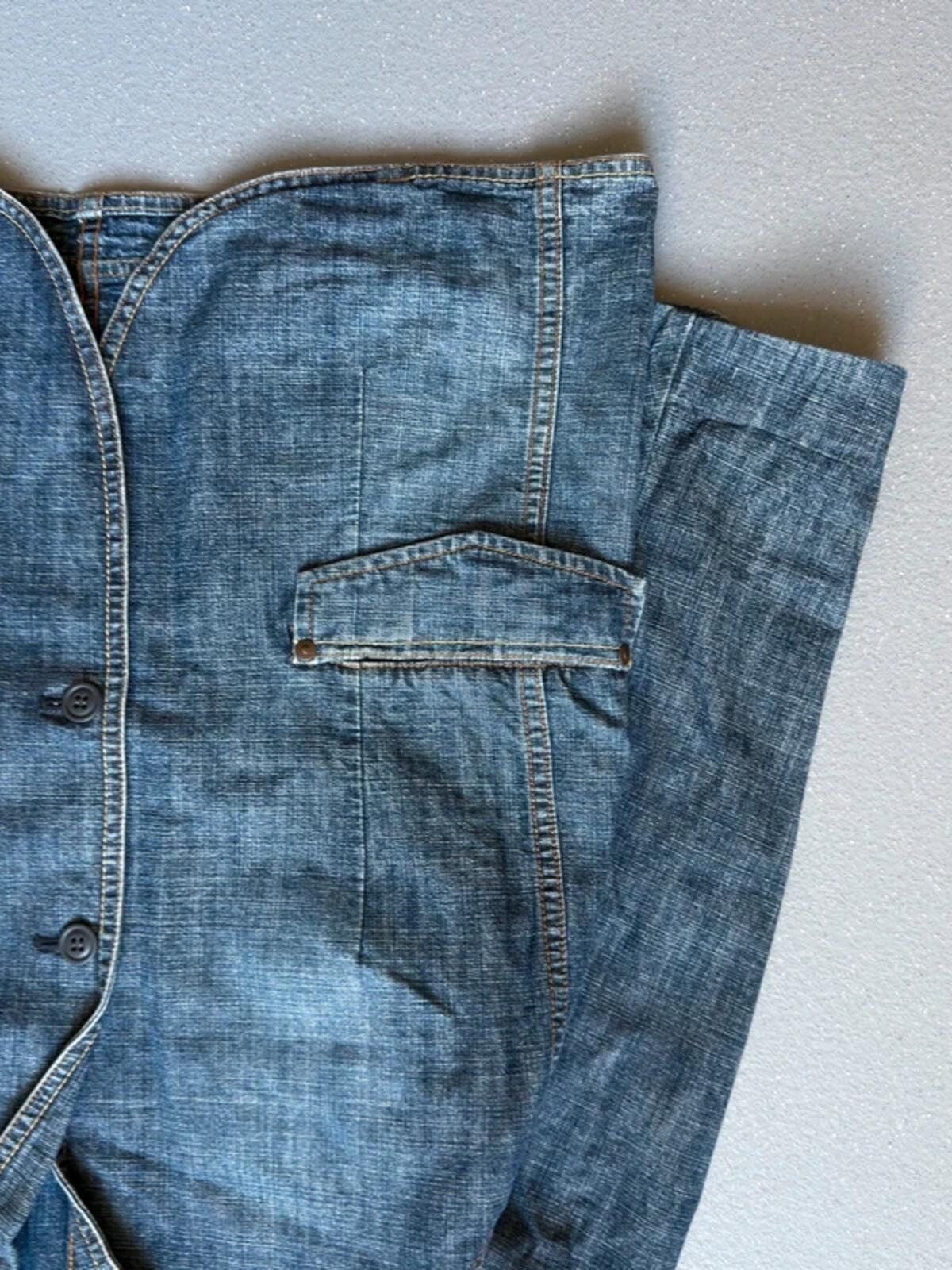 2000s Denim Chore Jacket Large Ladies
