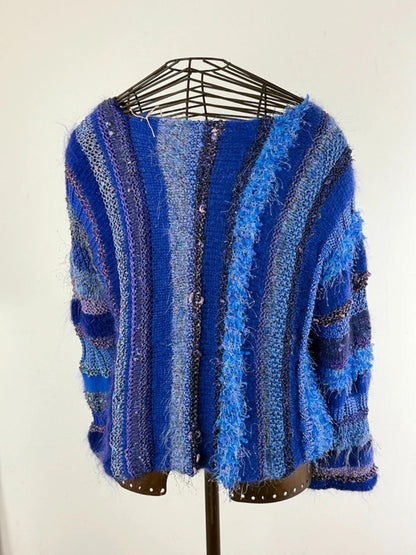 Handknit Beautiful Flared Cuff Sweater XL