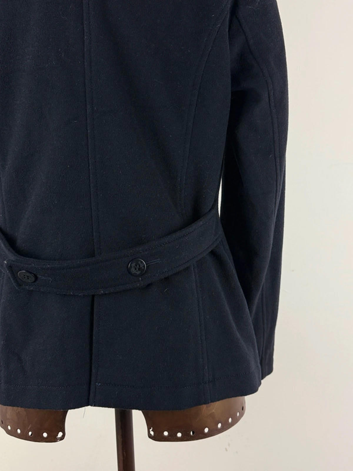 Woolrich Double Breasted Peacoat Large Cropped Navy