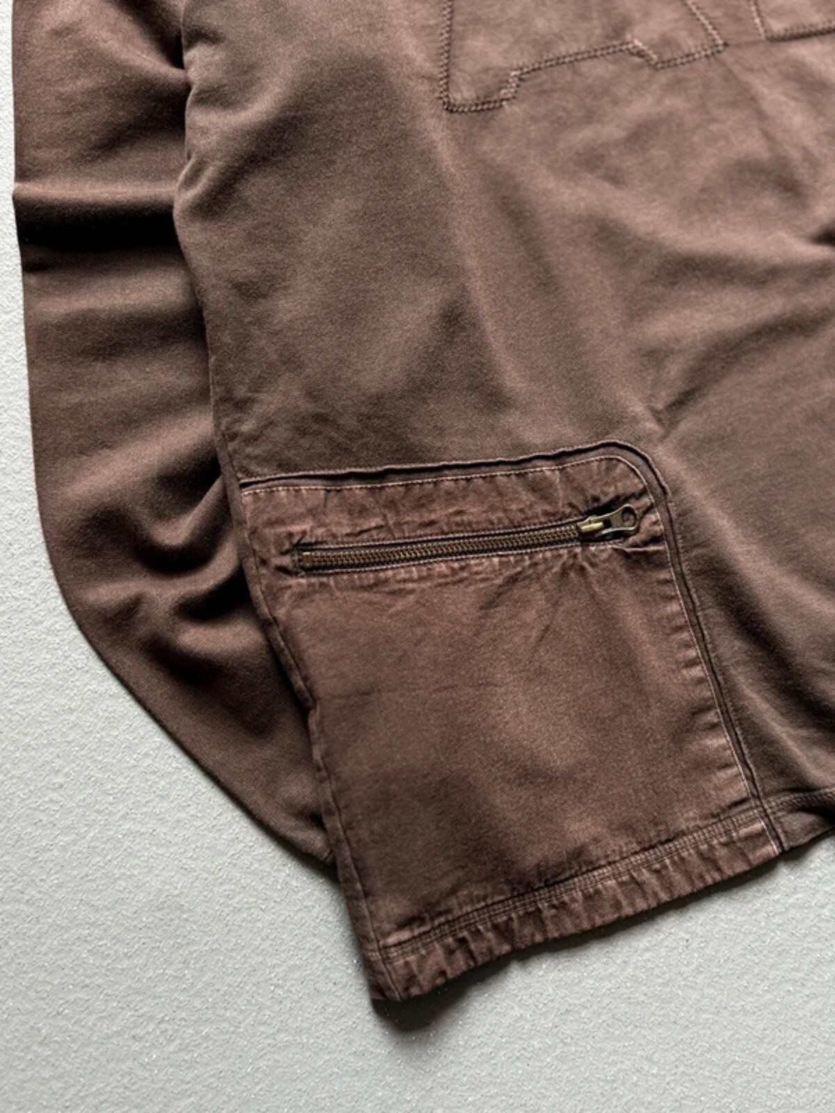 Armani 2000s Utility Hoodie XL Brown