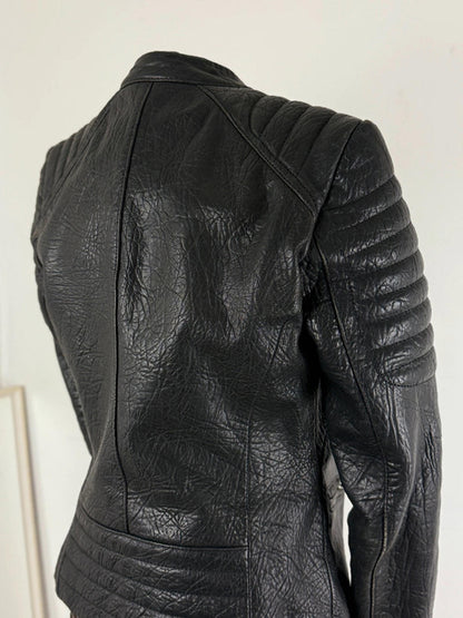 All Saints Marin Biker Ladies Leather Jacket 10