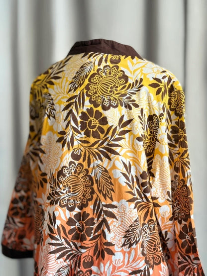 Y2K Boho Botanical Tunic XL Ladies