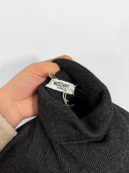 Moschino Y2K Roll Neck Merino Wool Jumper Small